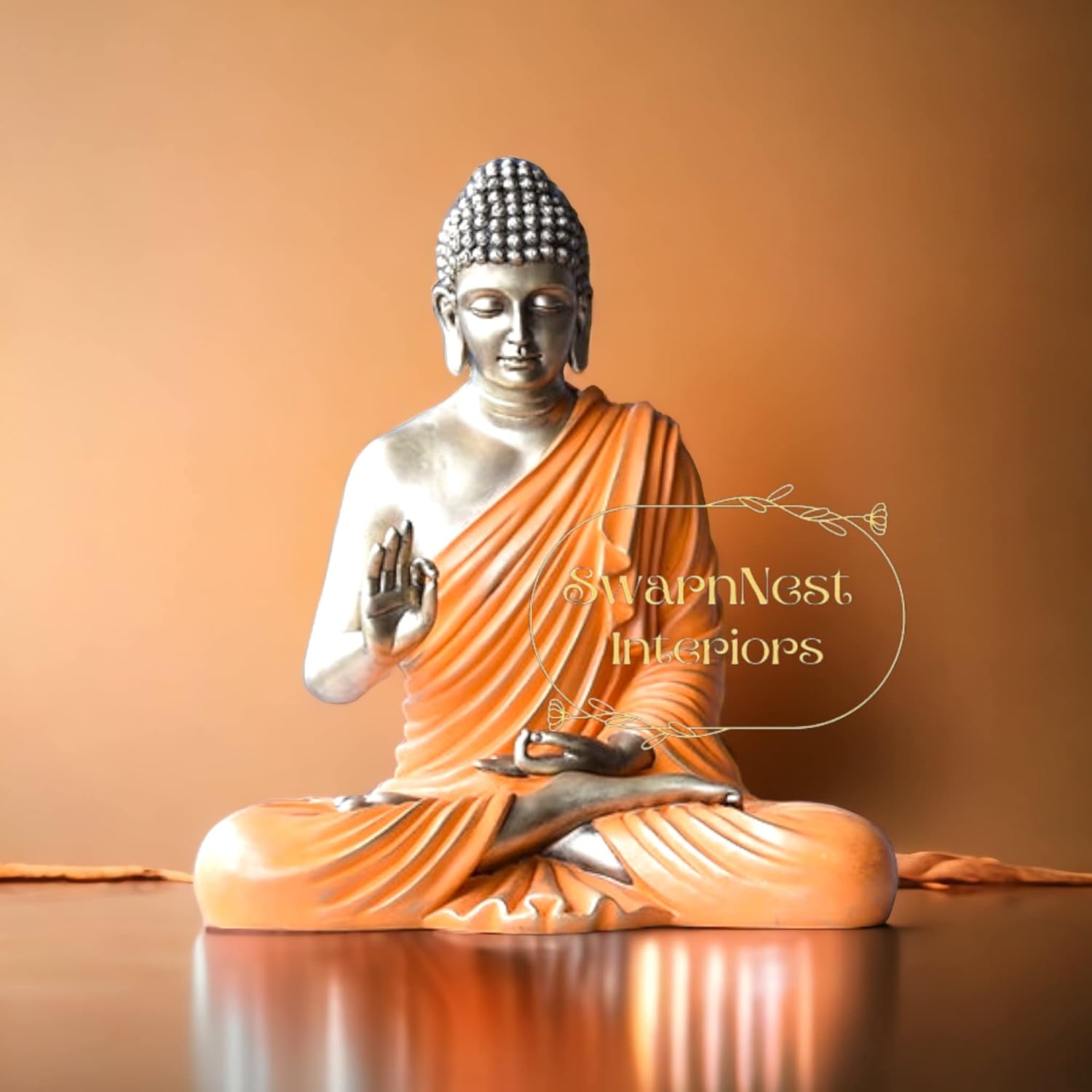 Buy SwarnNest® Beautiful Sitting Buddha Idol Statue for Home & Garden Big Size 2 Feet