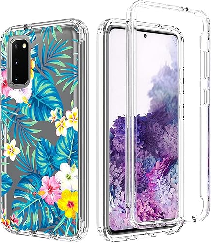 Funda para Galaxy S20 5G de 6.2 pulgadas (no compatible con S20 FE), para Samsung S20 Clear Case, TPU 360 cuerpo completo a prueba de golpes híbrido