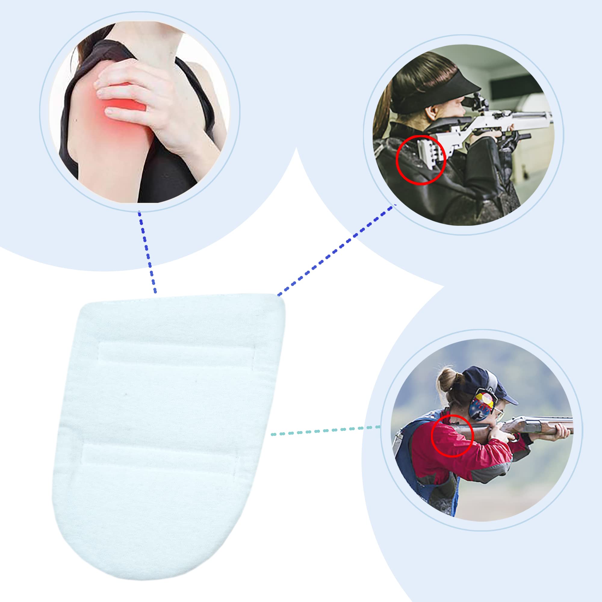 rainbowstar 2 Pack Women's Hidden Shoulder Recoil Shield Pads for Shooting Practice Range and Hunting to Reduce Back Seat Impact