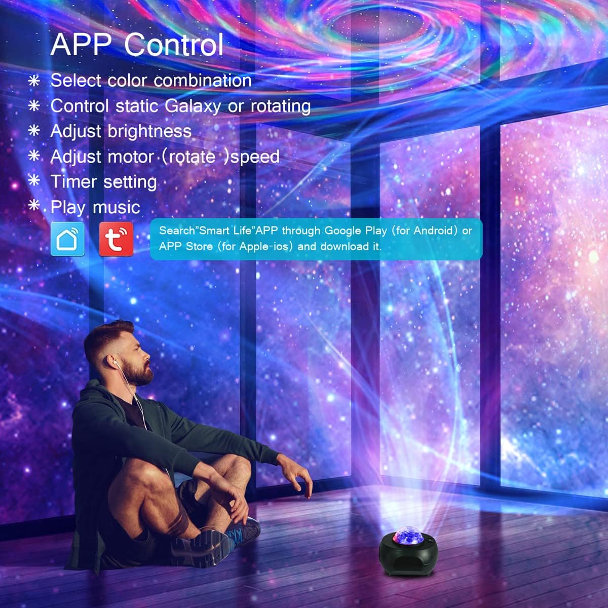 Nebula Galaxy Projector Black Hole Star Light Projector