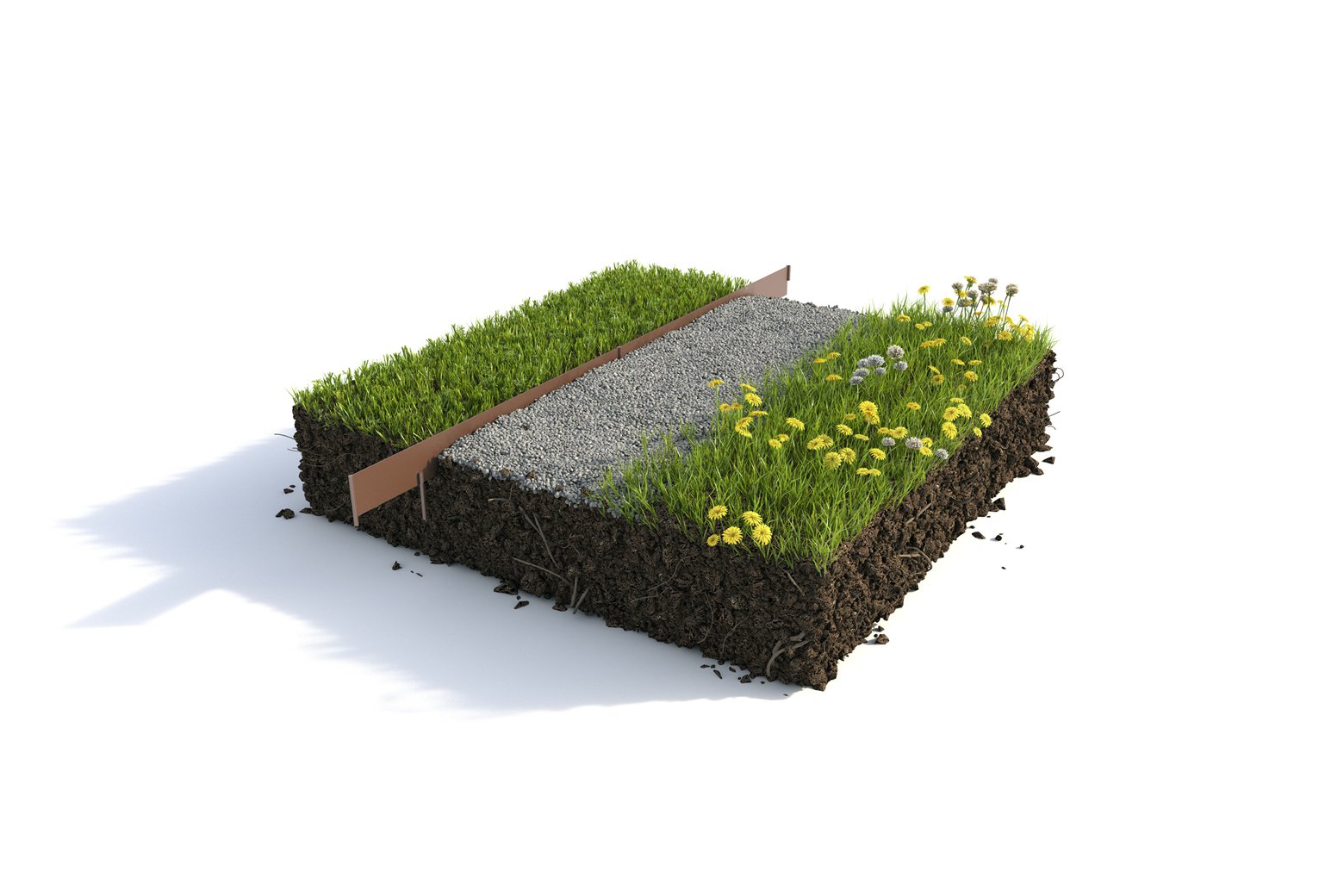 Corten Metall Stahl Rasenkante Beeteinfassung Raseneinfassung Länge:1,5m- Stärke:2mm- Höhe:12,5cm