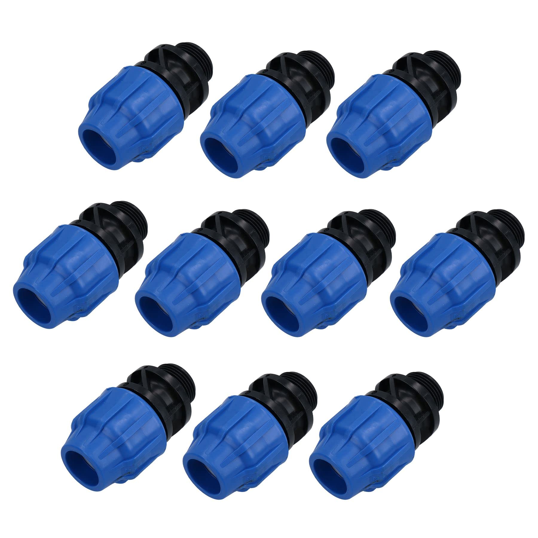 25mm x 1" MDPE Male Adapter Compression Coupling Fitting Water Pipe 10pk