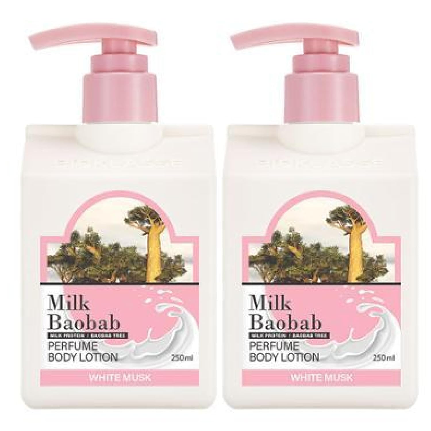 Milk Baobab Bangtan Boys JUNGKOOK Scented Body Lotion White Musk 250ml x 2 pack