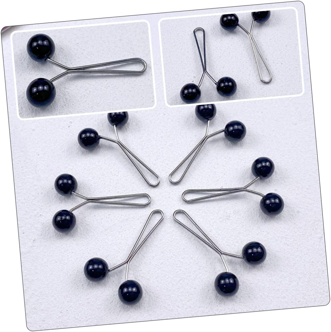 Veemoon 24pcs Pearl Clip Hijab Scarf Shawl Pin Backings for Women Professional Portable Hijab Clip Reusable Scarf Accessory image 3