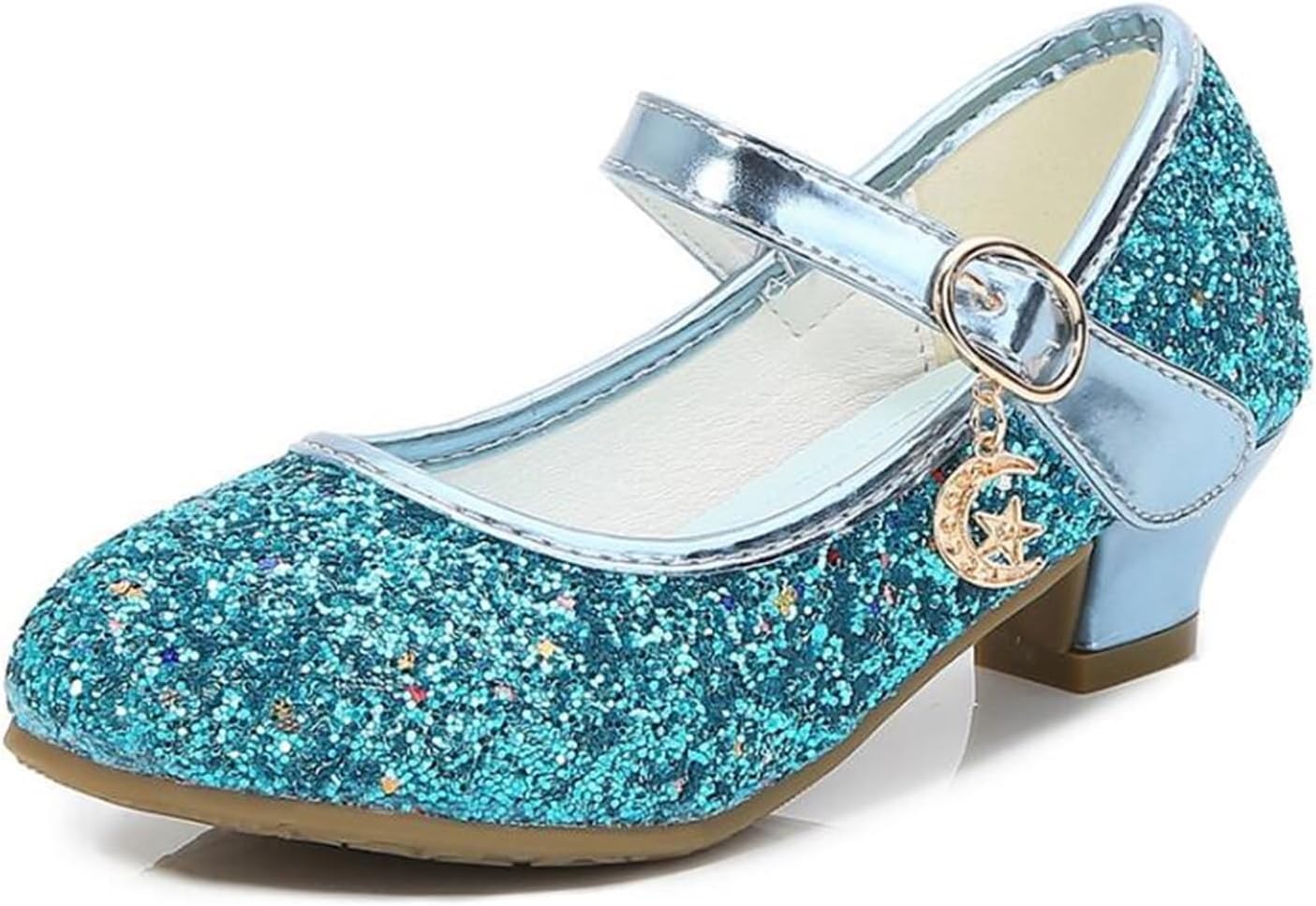 Zapatos de baile con tacón y lentejuelas para niñas en talla 34 EU