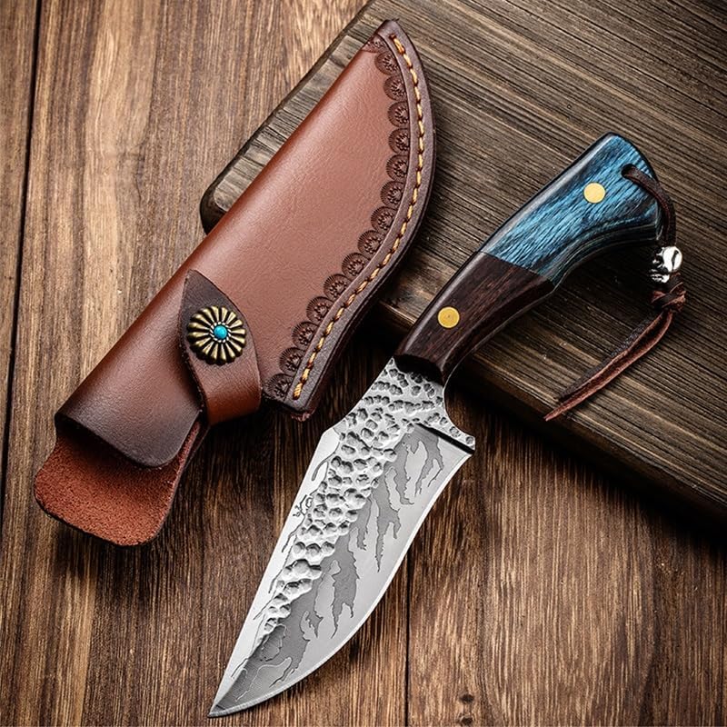 Meat Cleaver,Cleaver Knife Stainless Steel Meat Cleaver Butcher Knife Forging Kitchen Knife Boning Knife Outdoor Camping Knife Survival Knife with Sheath, LAMAJIGA5844