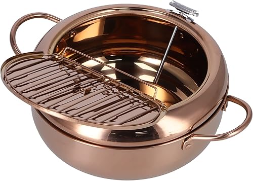 Miniatura 9 de Freidora, acero inoxidable con control de termostato cesta extraíble, estante de goteo de aceite de capacidad de 3.4 L, para pollo papas fritas