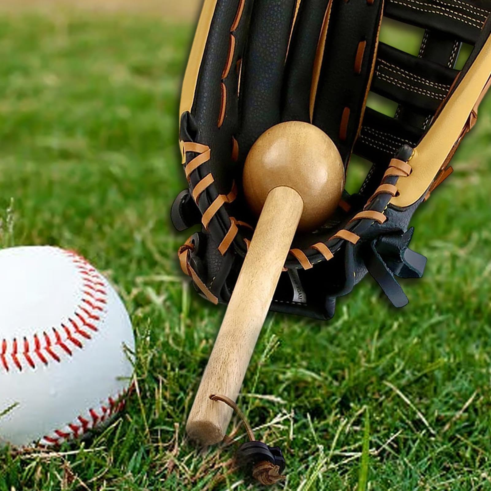 Baseball Glove Hammer, Softball Glove Hammer, Glove Shaping Hammer, Rubber Wood Glove Hammer, Glove Wrap Band, Bouncy Practice Ball, Baseball Hammer Tool for Adult and Youth