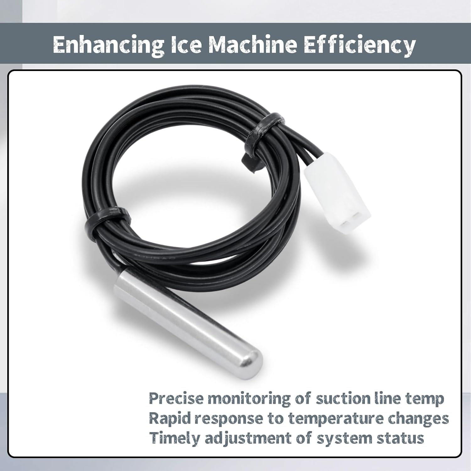 11-0577-01 Ice Maker Suction Line Thermistor Compatible with Scotsman Ice Machine Models CU50, SCCG50 and SCCP50, Replacement Part Number 022578-000