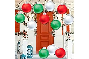YHFUISK 9-Piece Blow-Up Christmas Balls for Outdoor Festive Cheer
