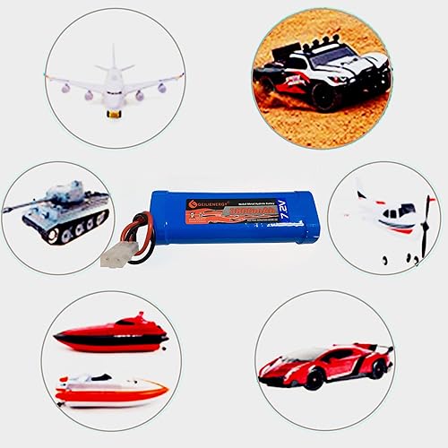 Miniatura 4 de Batería NiMH de 7.2 V 3800 mAh de 6 celdas para autos RC Hobby batería con conector Tamiya para automóvil, camión, camión, tanque de buggy, avión,