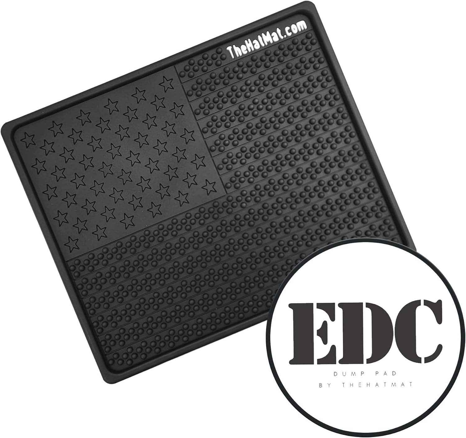 EDC Soft Dump Pad - EDC Valet Tray All for Everyday Carry Rubber, Non Skid Key Tray & Desk Organizer, Anti-Slip, Scratch-Resistant & Easy to Clean, Perfect for Home, Office or Anywhere