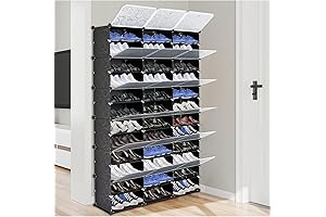 12-Tier 72 Pairs Portable Shoe Rack Organizer 36 Grids