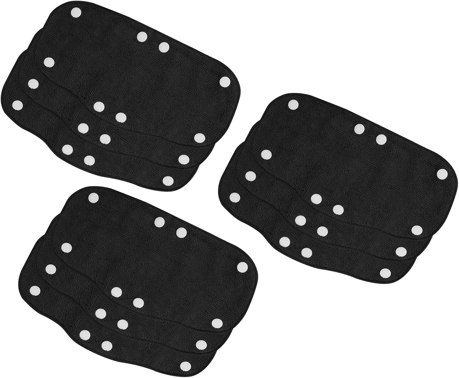 PATIKIL Hard Hat Sweat Band, 9 Pack Cotton Hard Hat Liner Sweatband Washable with Snap Button for Safety Helmet, Light Gray