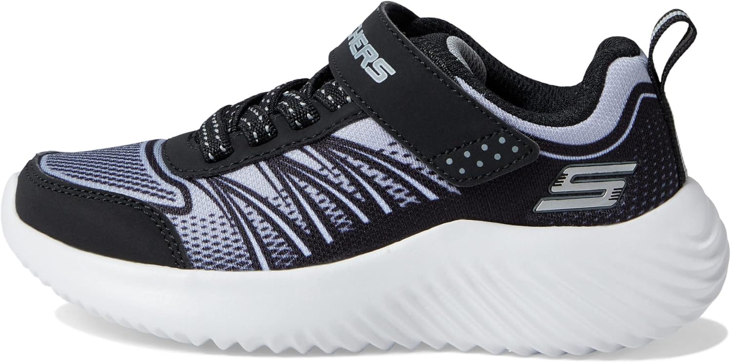 Skechers Kids Boy's Bounder-Zatic Sneaker, Black/Silver, 11 Little Kid