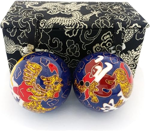 Top Chi Pelotas Baoding de dragón y fénix de primera calidad. Bolas chinas de salud chinas para terapia de manos, ejercicio y alivio del estrés