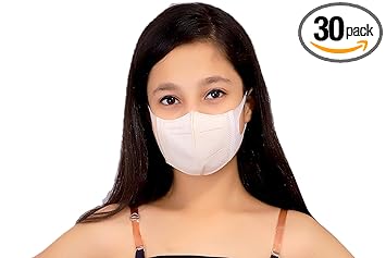100% CE FDA Certified face mask with Non Woven Ultra soft Stretchable Elastic, 3D Disposable UNISEX face mask with 3 Layer protection for Boys Girls Children(Pack of 30Mask)