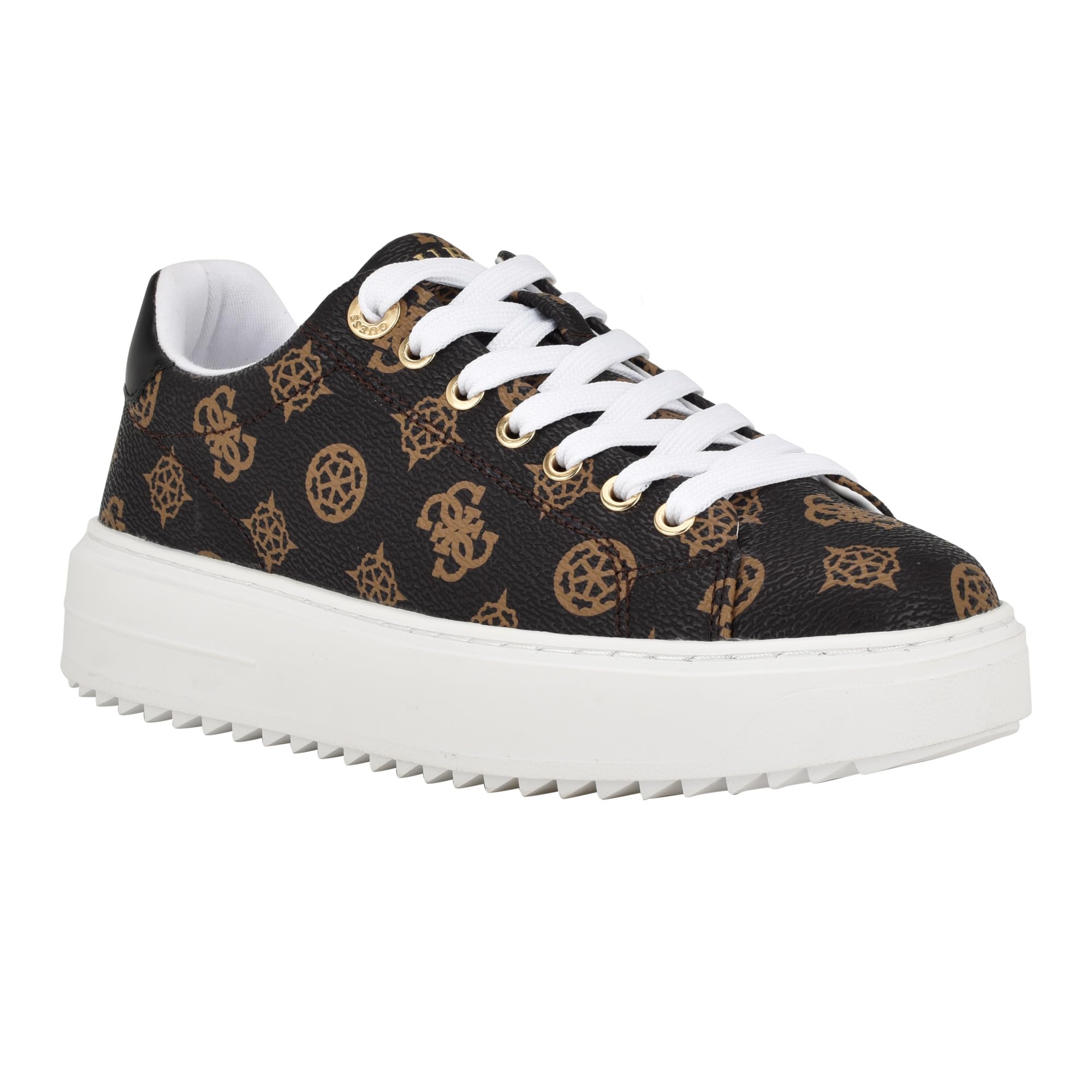 GUESS Women's Denesa Sneaker, Medium Brown, 5 UK