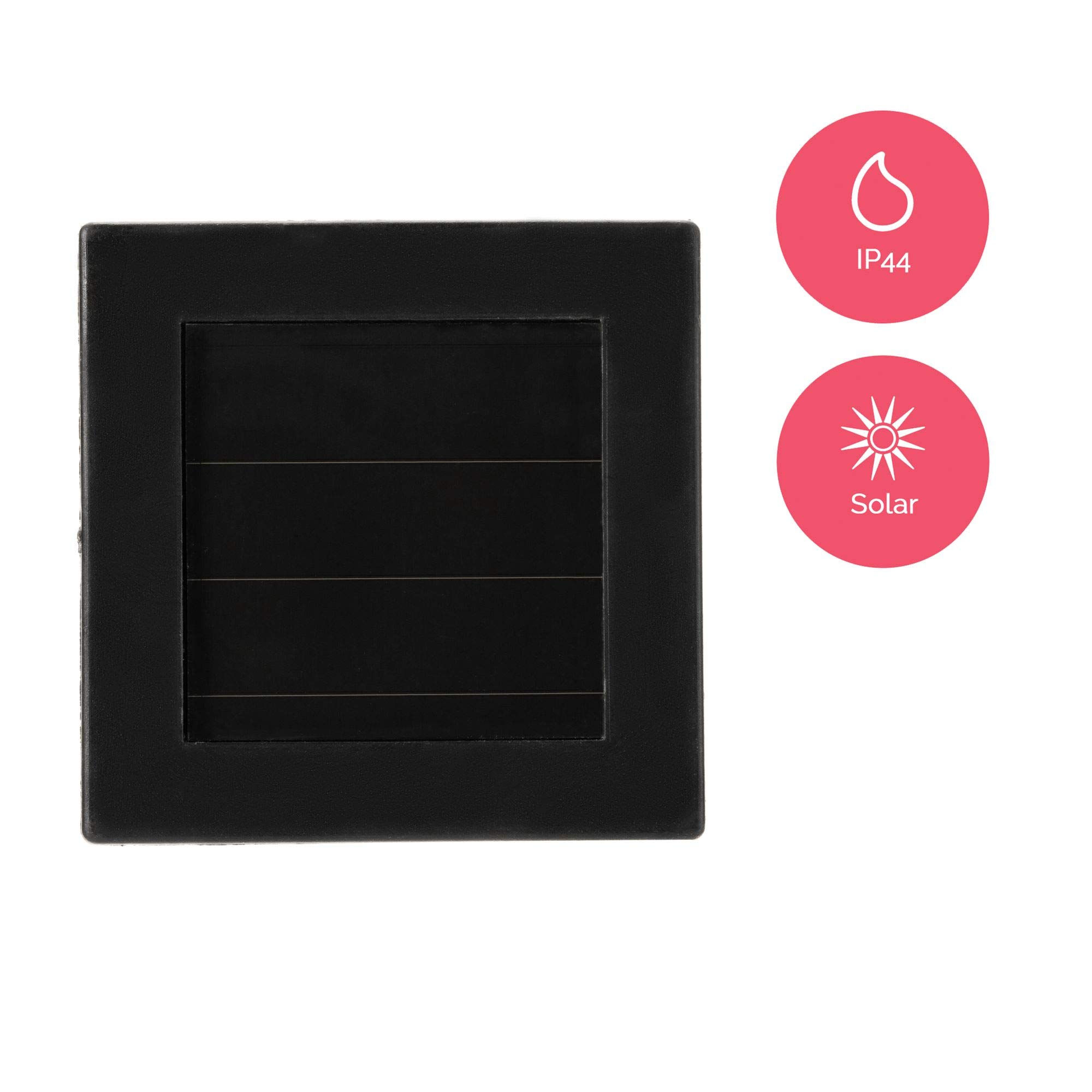 Pauleen 48073 Set de 4 Pinchos solares Sunshine Mood Color Negro, para el Exterior-balcón o jardín, 0.02 W