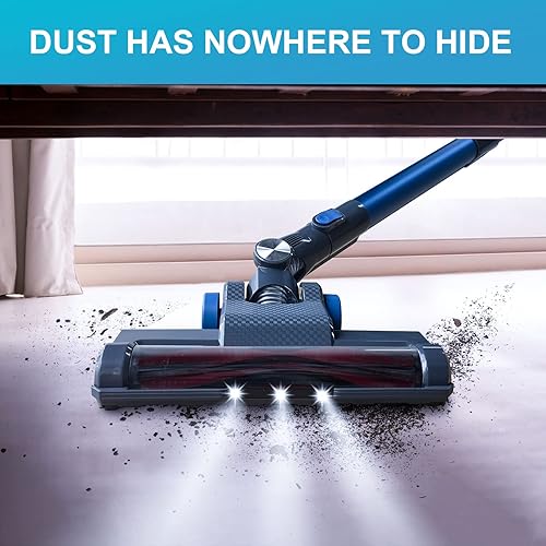 Miniatura 3 de EIOEIR Aspiradora inalámbrica con filtración de alta eficiencia aspiradora ligera versátil para suelos de madera dura hasta 45 minutos de tiempo de