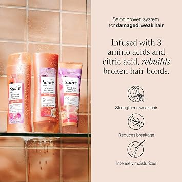 Suave Bonding Infusion Shampoo, Conditioner & Hair Mask, Restorative Treatment for Dry, Damaged Hair (3 Piece Set)