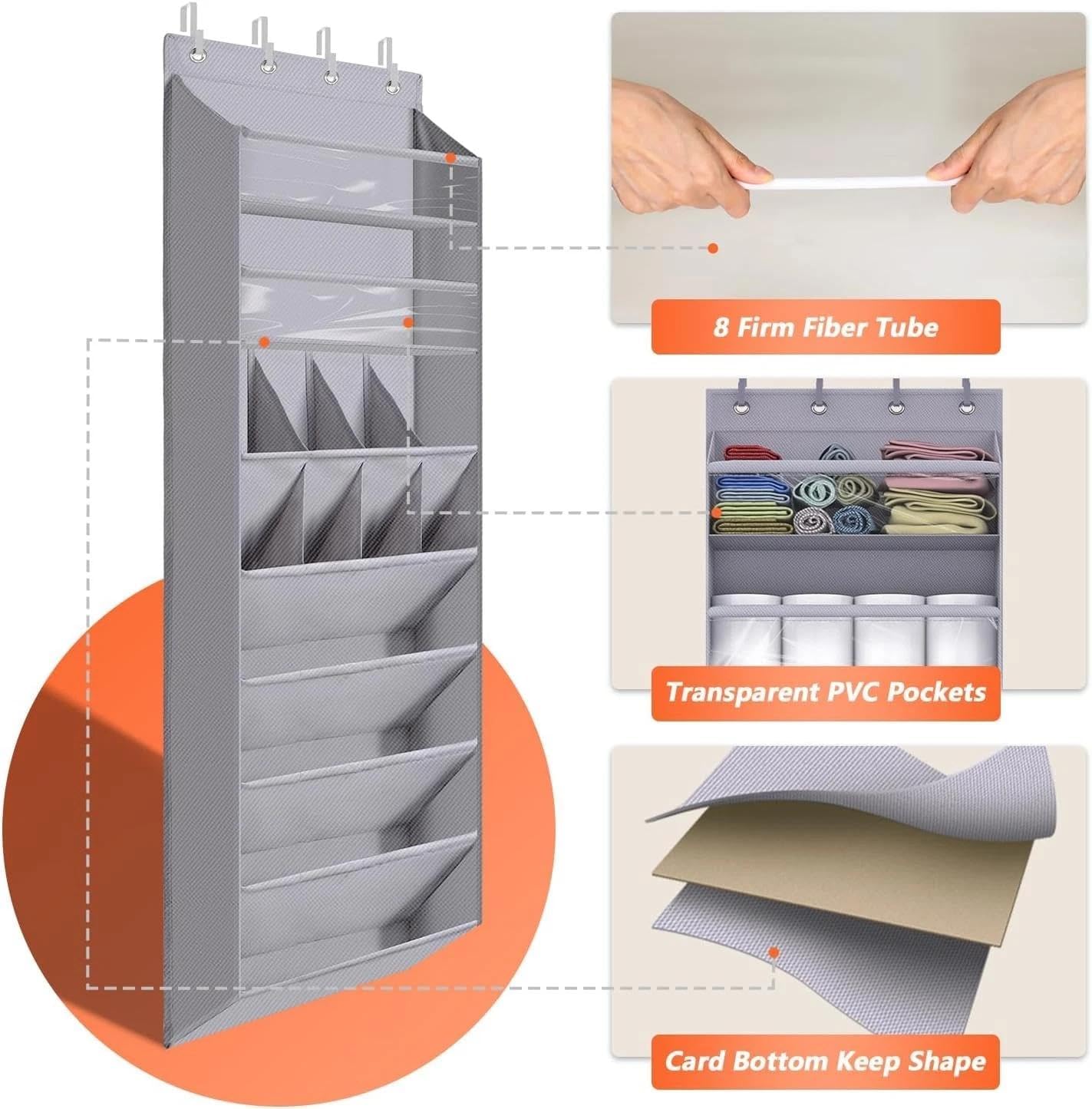 for 1 Pack Over The Door Shoe Organizer,68" Exlarge Deep Pockets Hanging Shoe