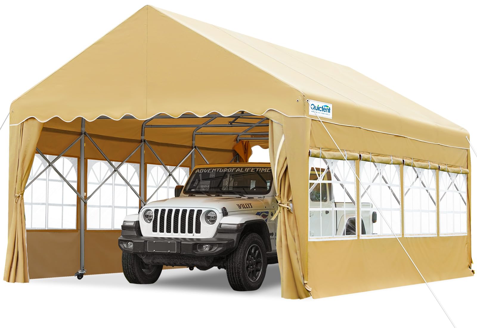 USパップテント Amazon.com: Quictent 13'X20' Heavy Duty Carport Retractable