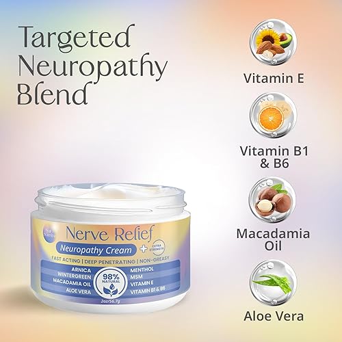 Miniatura 5 de PURPLE CANYON Crema para aliviar el dolor nervioso para neuropatía, para pies y piernas, MSM, árnica, ácido alfa lipoico, fórmula de absorción