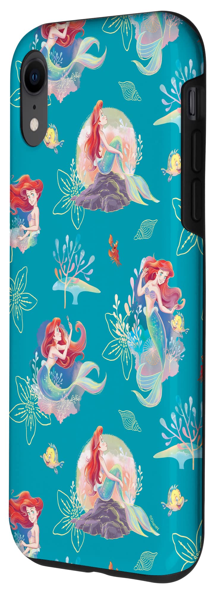 Custodia per iPhone XR Disney Princess Ariel Flounder e Sebastian sotto il mare