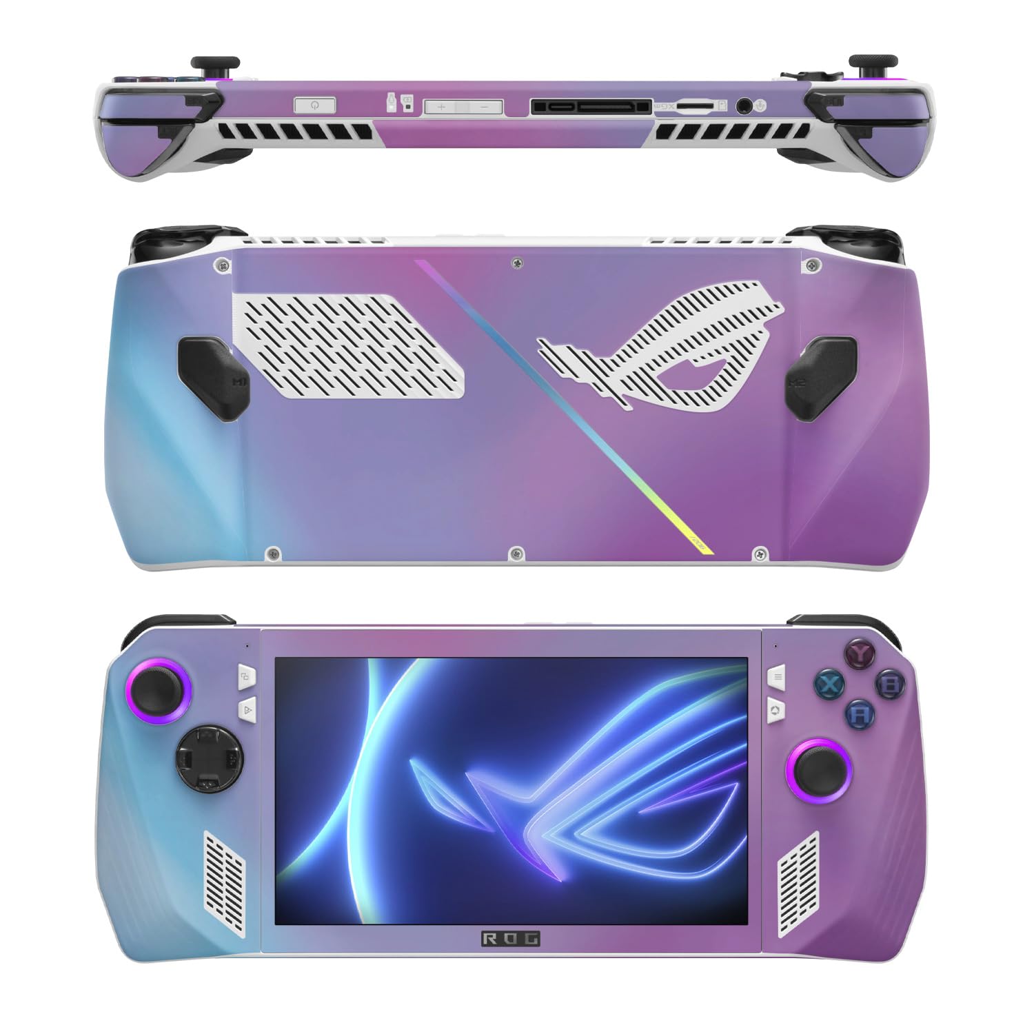 MightySkins Skin Compatible with Asus ROG Ally - Purple Fog | Protective, Durable, and Unique Vinyl Decal wrap Cover | Easy to Apply, Remove, and Change Styles