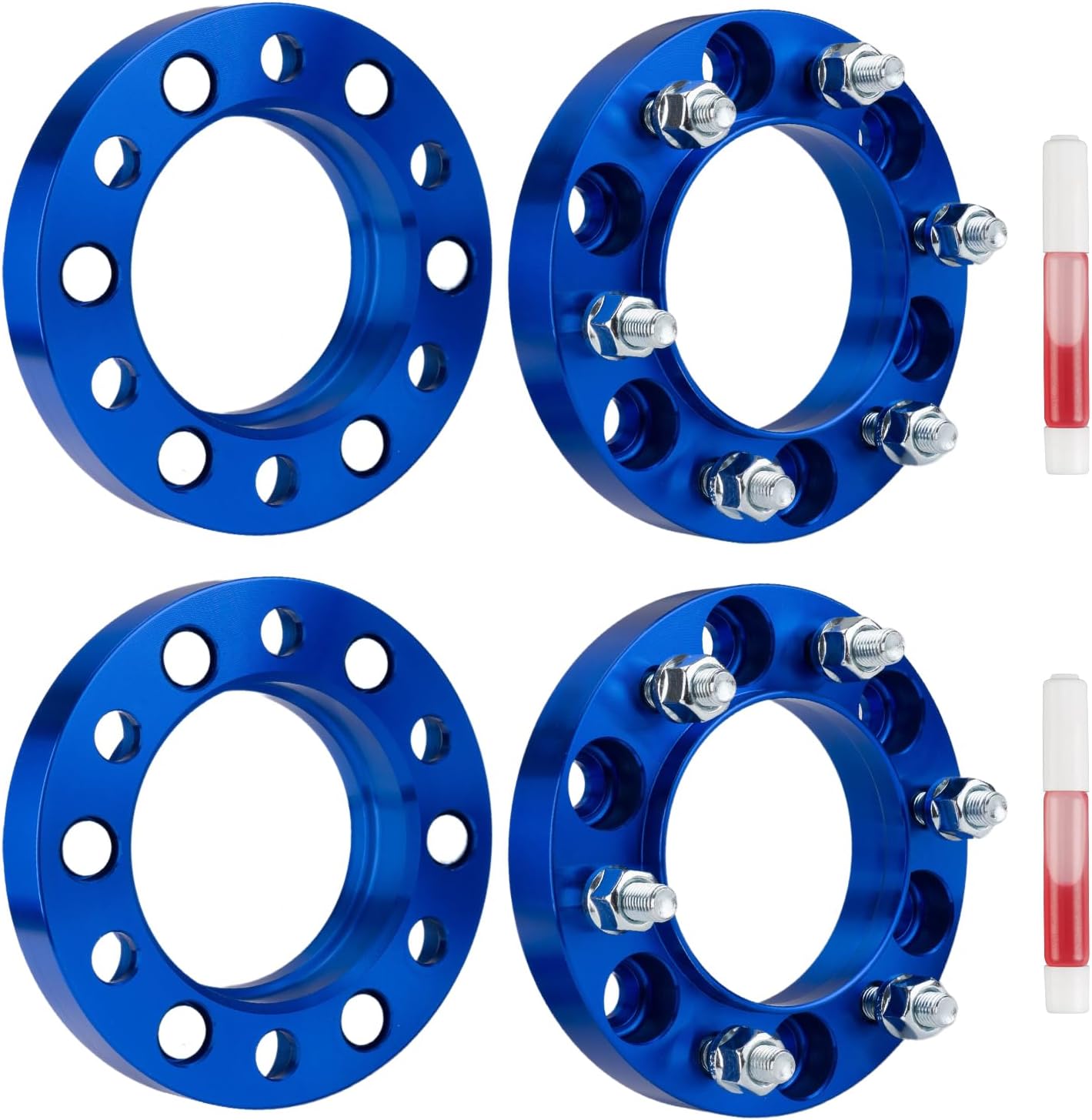 KAX 6x5.5 Wheel Spacers, Forged 1" 6x139.7mm Hubcentric Spacers with Thread Pitch M12x1.5 Hub Bore 106mm,4Pcs fit for 1989-2024 4Runner, 2007-2014 FJ Cruiser, 1980-1997 Land Cr-uiser,Blue