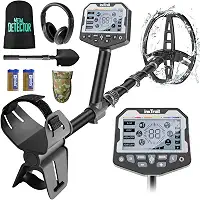 InkTrail Detector de metais para adultos profissionais, detectores de metais pontuais com bobina de pesquisa à prova d'água de 28 cm para detecção de ouro, maior precisão, visor LCD maior, 5 modos,