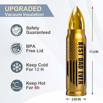 Christmas Stocking Stuffers for Men, 17oz Stainless Steel Bullet Tumbler