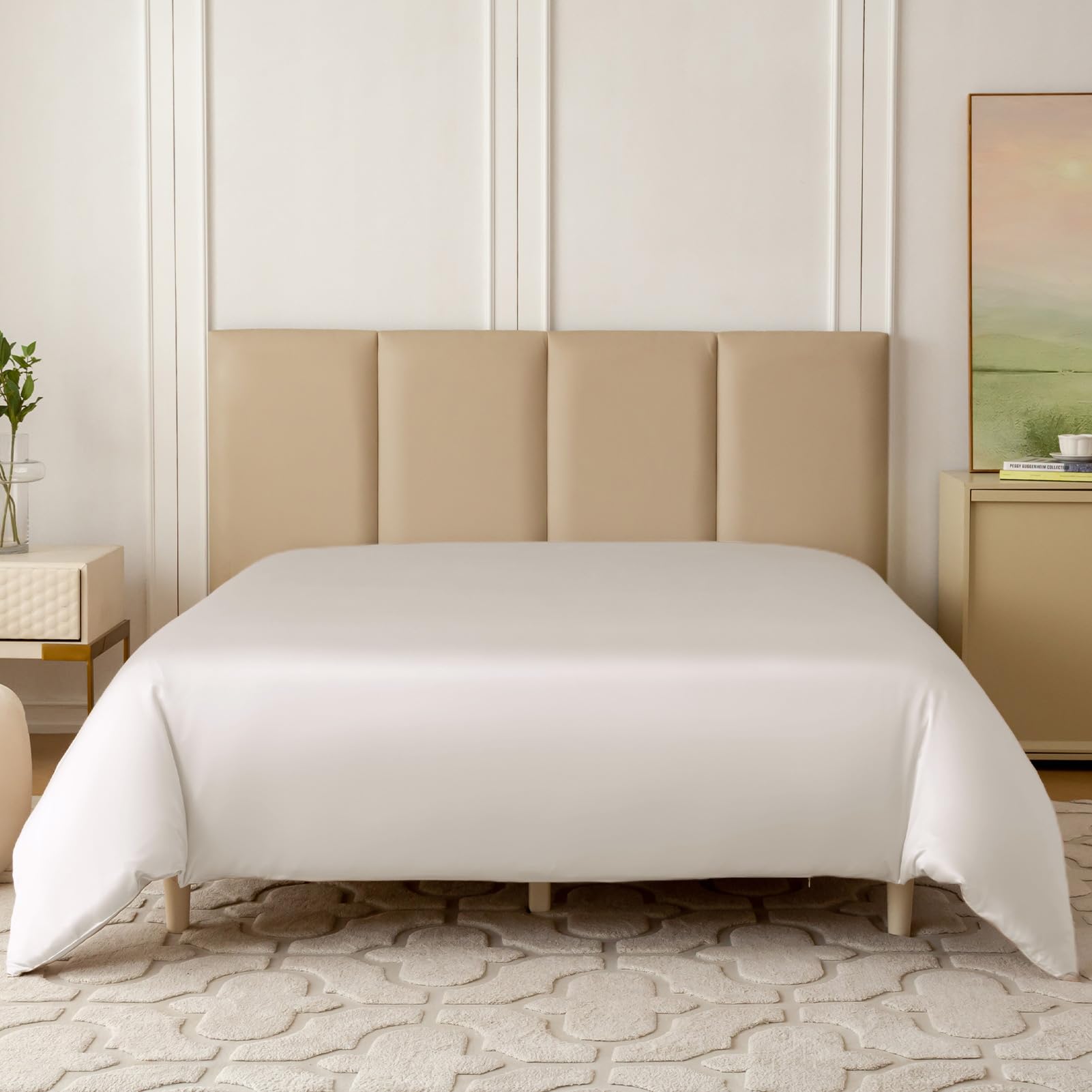 THXSILK 22 Momme 1 Pcs Silk Duvet Cover, 100% Top Grade Pure Mulberry Silk Upscale Series Comforter Cover with Zipper (Queen, Cream White)