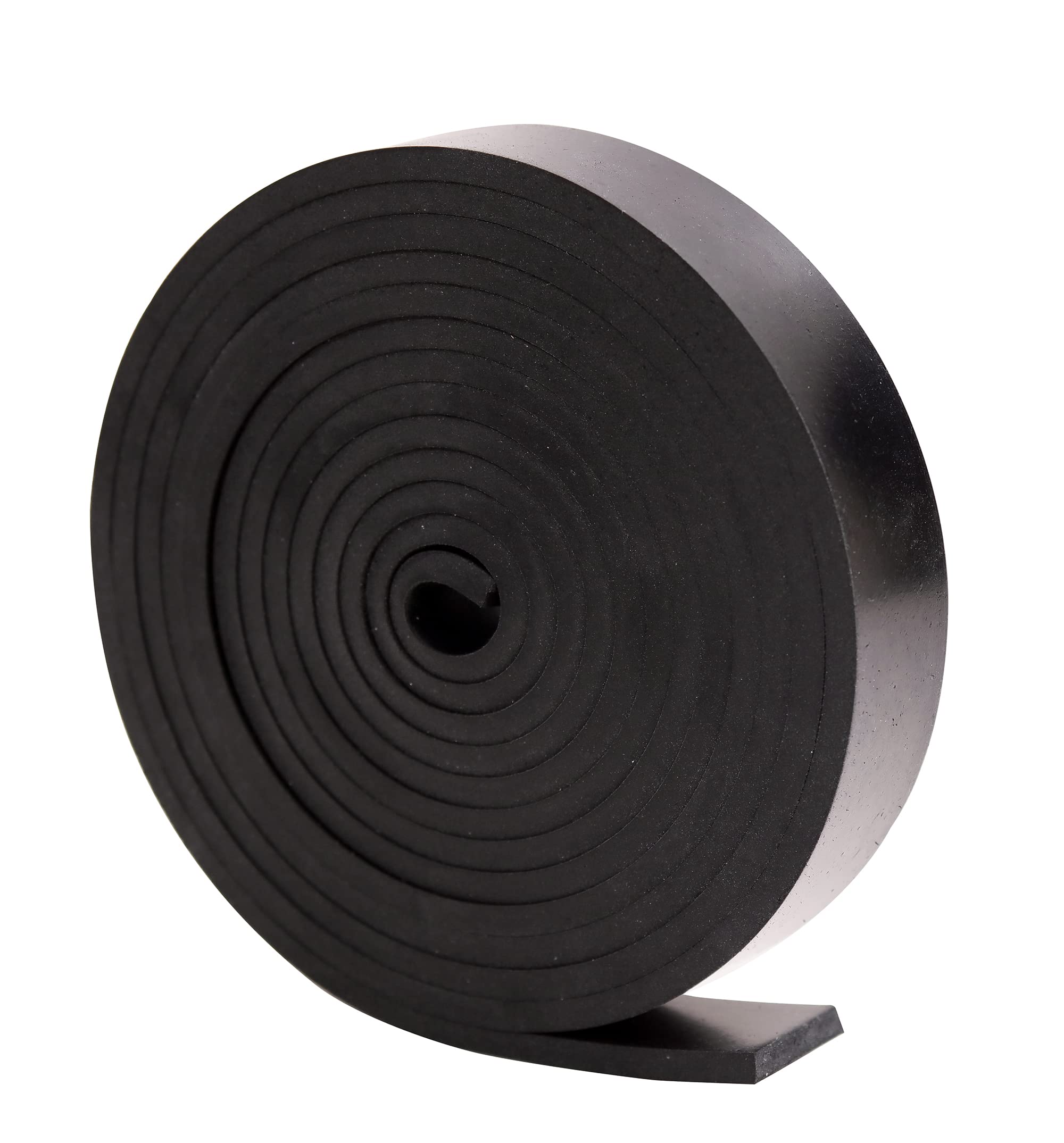 Neoprene Rubber Sheet Solid Rubber Strips Roll PadInsulation for Weather Stripping, Gasket, Shield, Costume, Seal, DIY (3/16 (.187") Thick, 1" Wide X 10' Long)