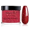 28gBox Christmas Red Golden Glitter Dipping Powder No Lamp Cure Nails Dip Powder Like Gel Nail Natural Dry For Nail Salon£¬No.51