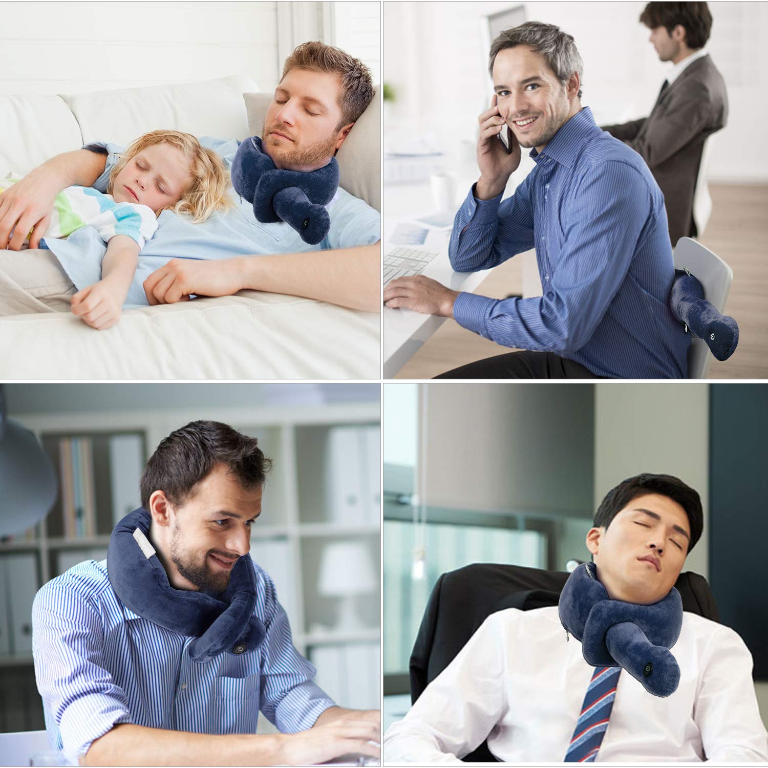 nackenkissen vibration lomitech Vibrations Nackenkissen Reise, Blau – Elektrisches Massage  Nackenkissen mit Vibration, Verstellbares Travel Pillow für Flugzeug Auto  Büro, Tragbares Nackenstützkissen Batteriebetrieben : Amazon.de: Fashion