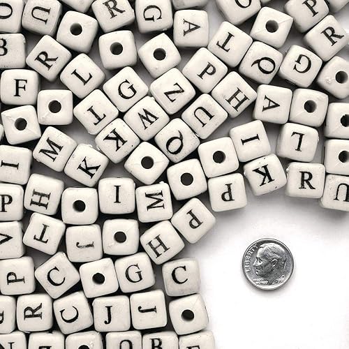 Miniatura 4 de Colorations Cuentas del alfabeto gigante, 260 piezas, 10 de cada letra, cuentas de letras de la A a la Z, tamaño de 12 pulgada, proyectos de