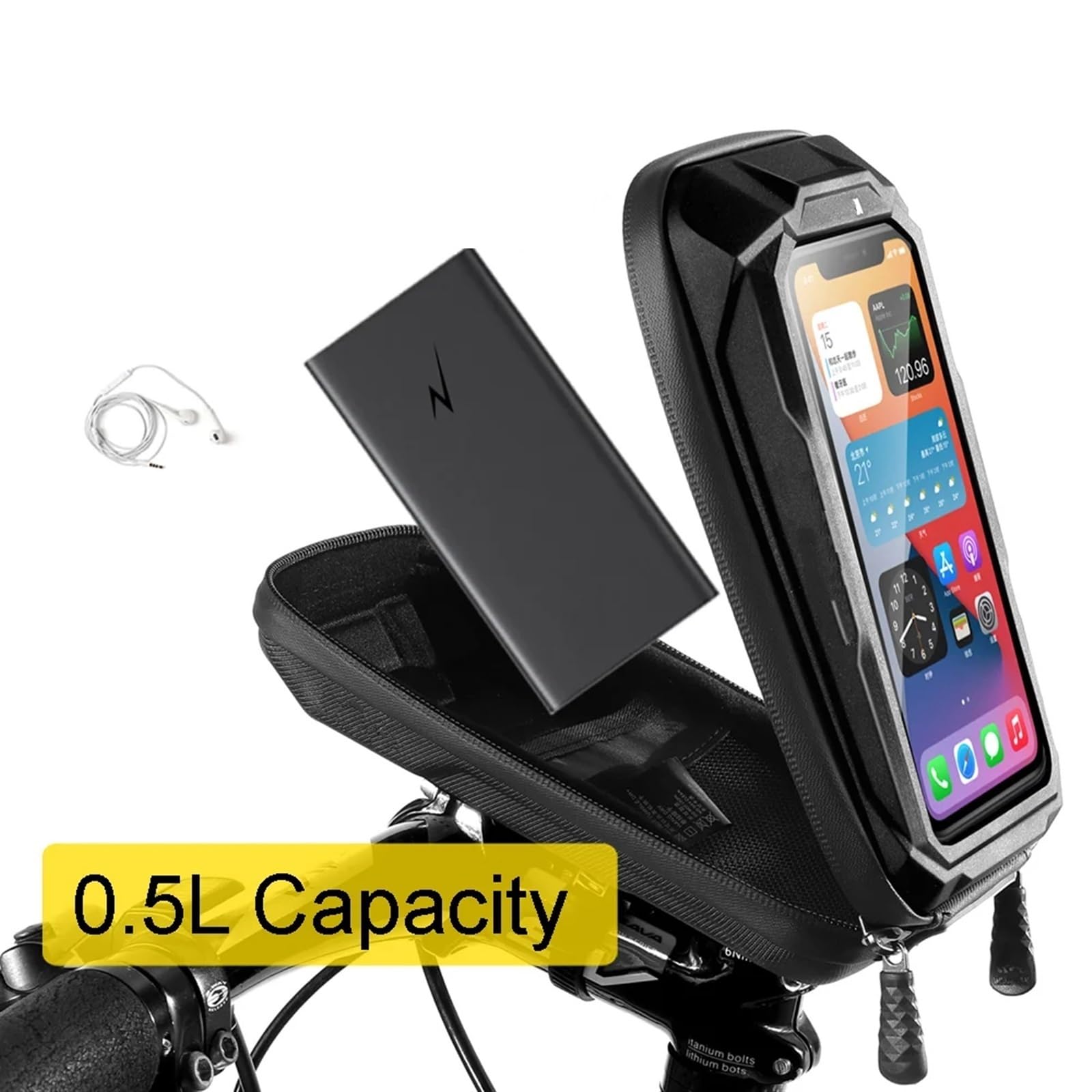 Support Telephone Velo Sac Support Téléphone Portable Vélo Étui Étanche pour Vélo Support Téléphone Portable 6,9 ​​Pouces Guidon Accessoires Vélo VTT Telephone Moto Rotation
