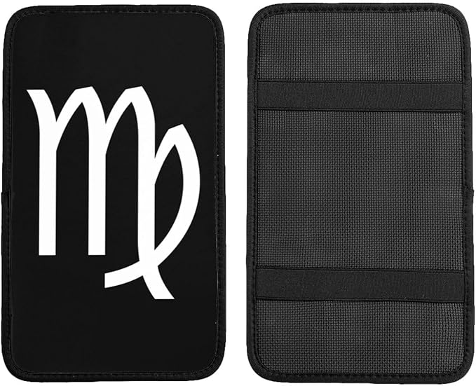 Zodiac Sign Virgo Car Armrest Box Cushion, Universal Car Armrest Seat Box Cover Protective Cover 12.6 x 7.5inch