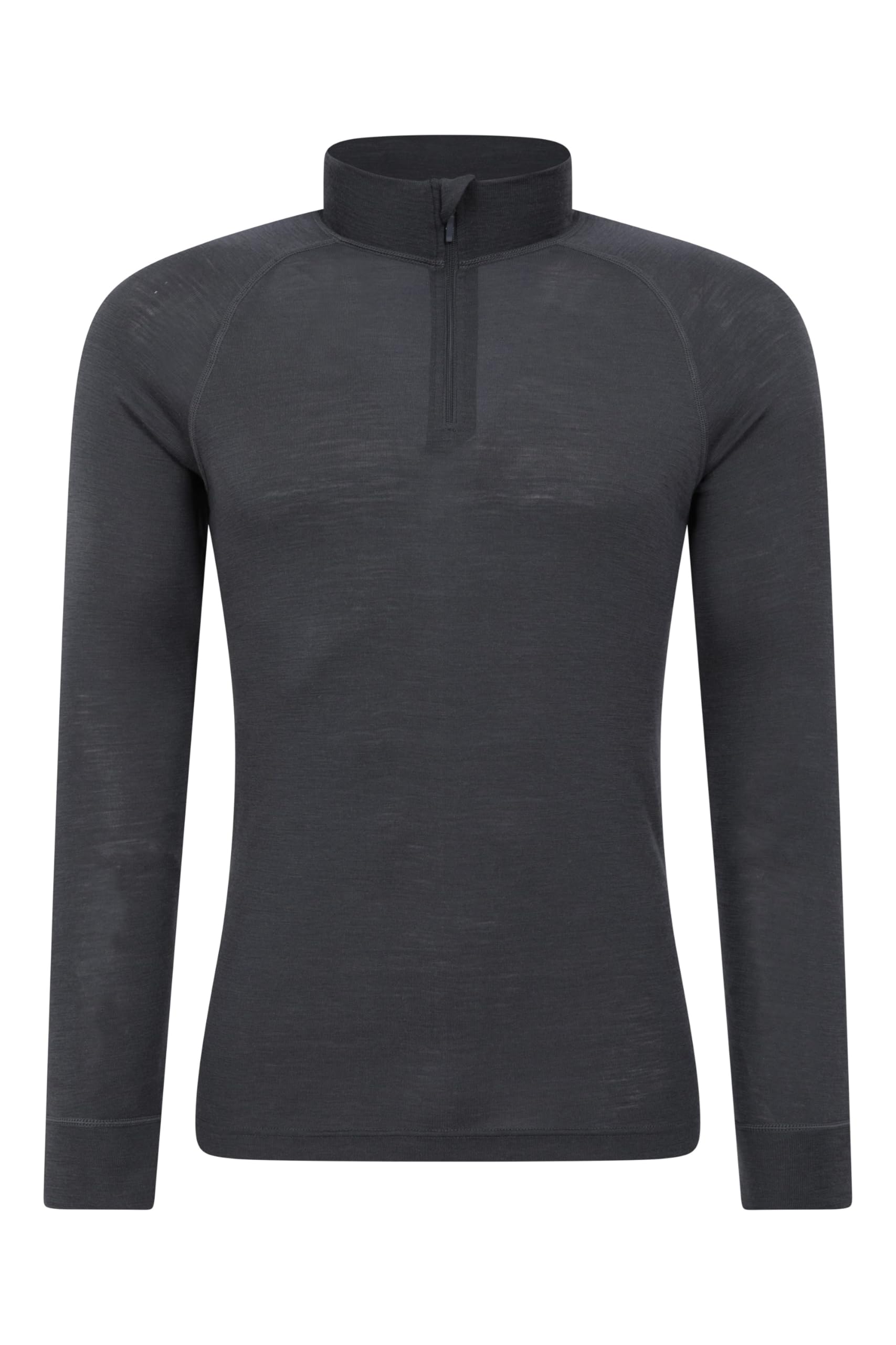 Mountain Warehouse Merino Mens Long Sleeved Thermal Baselayer Top - Lightweight, Breathable & Quick Wicking Jumper with Half Zip - for Walking & Hiking