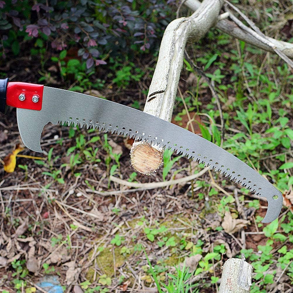 AASONS Pruning Saw With Pole Fixing Slot | Curved Blade Hand Saw | Professional Tree Saw With Hook Rust Resistance Sharp Teeth Blades | With Rubber Grip Handle Long Reach Tree Branch Cutter 23inch - Image 8 thumbnail