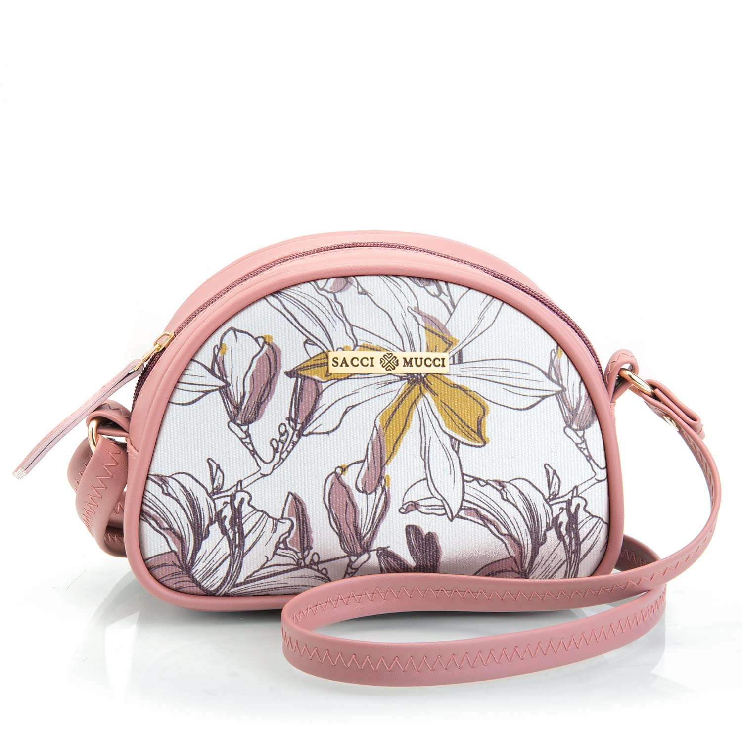 SACCI MUCCI Sling Bag For Womens/Girls-Magnolia Design (Blush) (B0C1VWS5KP) Amazon Price History, Amazon Price Tracker