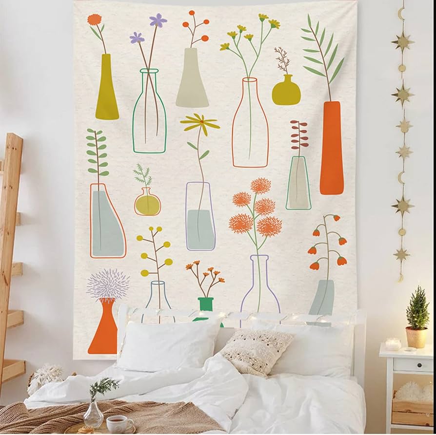 Amazon.co.jp: タペストリー 北欧 デザイン 植物 壁掛け壁画 北欧風 73