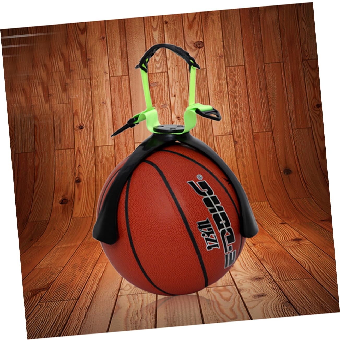 GRIRIW 1pc Light Green Basketball Storage Rack Display Stand for Football Volleyball Rugby Durable Organizer for Home Garage Easy Gripping and Removal