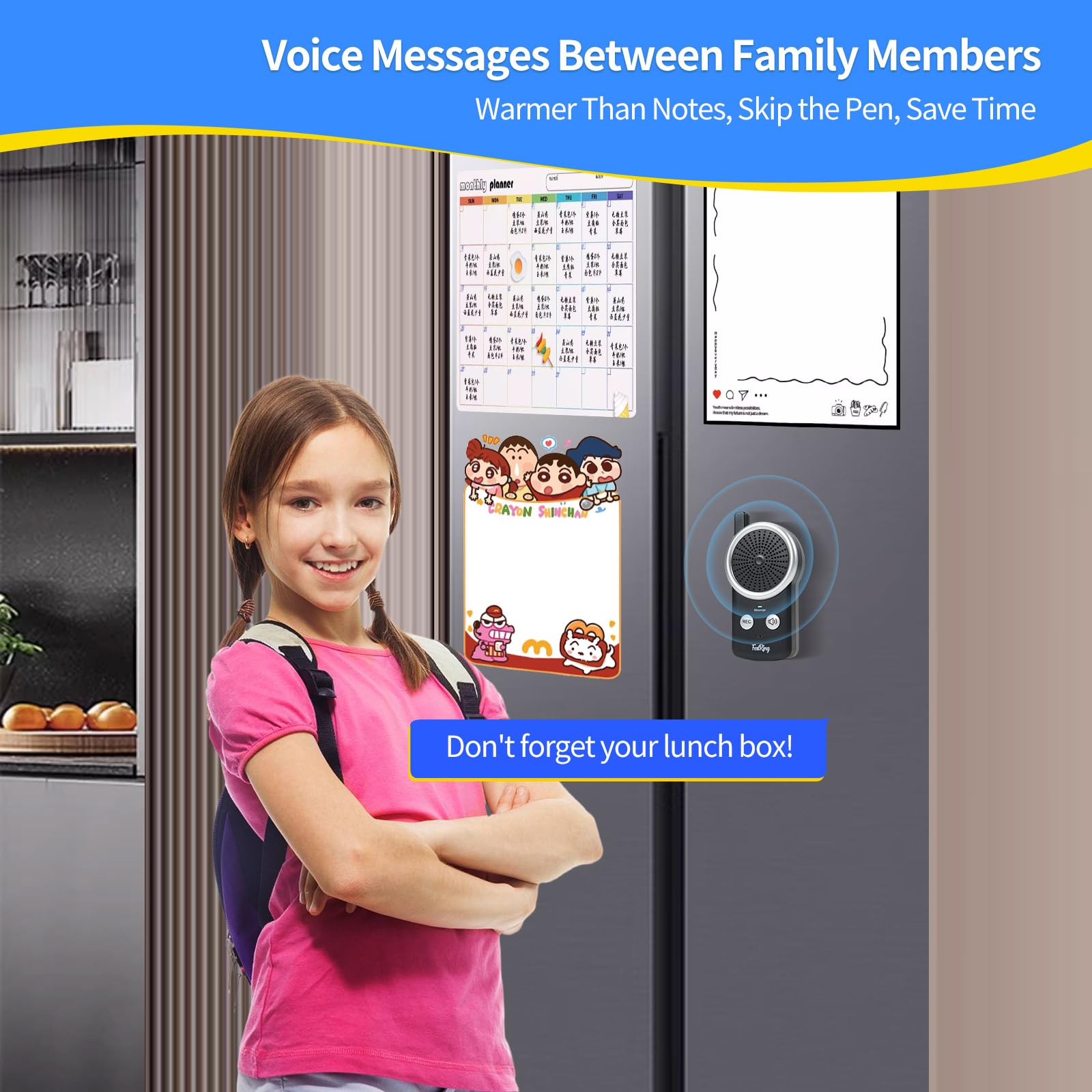 50 Seconds Voice Recorder with Playback Simple Dictaphone & Voice Recorder Device for Kids/Toddlers/Seniors, Portable Recording Device for Quick Note-Taking & Gifts, Small 2-Button Design - Black - Image 4