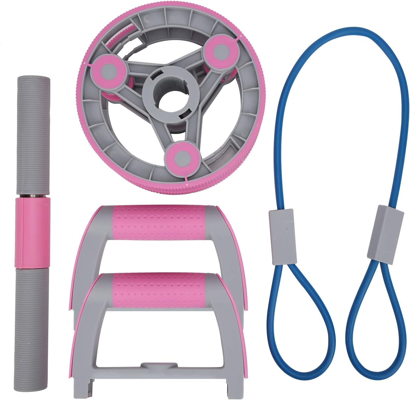 Multifunctional Abdominal Wheel Set, Core Strength Training Roller with Push - Up Stands and Massage Balls, Compact Home Gym Equipment for Abs Waist Arms and Glutes