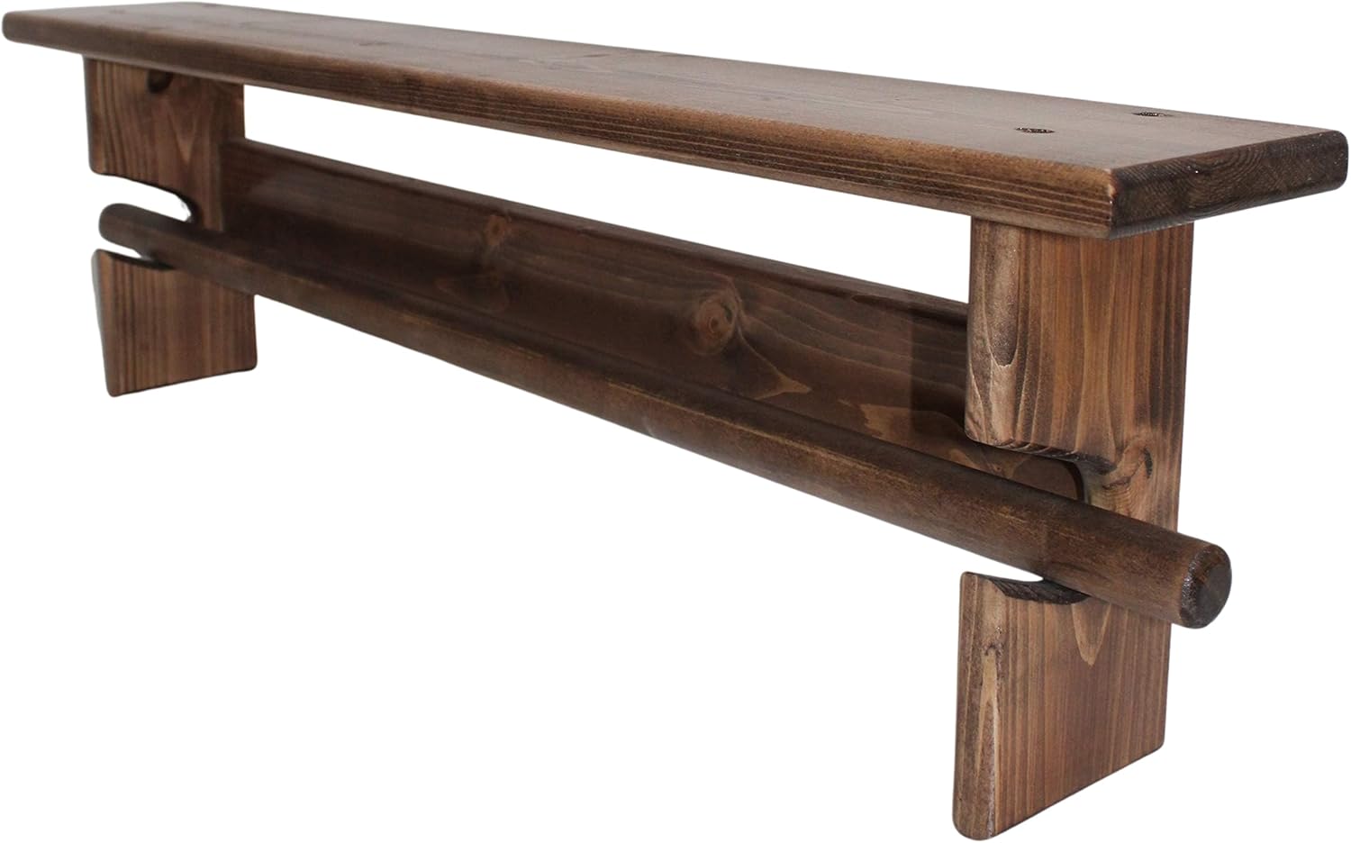 Wall Mounted Wooden Quilt Rack with Shelf
