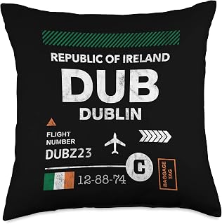 Airport Tag - Dublin Throw Pillow