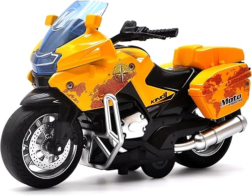Modelo de motocicleta de juguete fundido a presión vehículos con sonidos y luces juguetes de motocicleta para niños de 3 a 9 años para jóvenes que